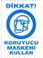 5 Adet Dikkat Koruyucu Maskeni Kullan Uyarı Levhası 1