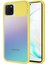 Samsung Galaxy A81 Kapak Lensi Açılır Kapanır Kamera Korumalı Silikon Kılıf - Sarı 1