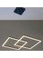 Modern LED Dekoratif Kare Iç Içe Sarkıt Avize 45*45CM Siyah 6500K Beyaz Işık 1