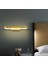 Modern LED Dekoratif Linear Elips Duvar Aplik 50CM Bronz 3000K 2