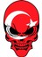 Türk Bayrağı Kurukafa Sticker - 13062 1
