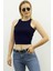 Mad Girls Lacivert Crop Top MG361 1