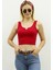 Mad Girls Önü Detaylı Kırmızı Crop Top MG362 3