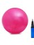 Pembe Pilates Topu - Pompa Hediyeli 65 cm Yoga Topu Spor Salonu Denge Topu Dayanıklı Fitness Top 1