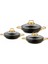 Sahan Omlet Seti Goldstone Granit 6 Parça Alya Siyah 1