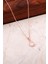 Kuvars Rose Gümüş Mini Damla Kolye 7039 2