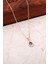 Mistik Topaz Rose Gümüş Mini Damla Kolye 7040 2