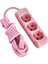 3 Metre PEMBE Üçlü Priz 1