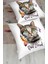 Kızıl Derili Kedi Motifli Modern Hayvan Yer Minderi 2