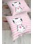 So Sweet Pembe Çizgili Sevimli Kedi Modern Hayvan Yer Minderi 2