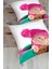 Pembe Şapkalı Kedi Dijital Baskılı Modern Hayvan Yer Minderi 2
