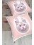 Sevimli Kedi Desenli Dijital Baskılı Modern Hayvan Yer Minderi 2