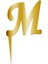Pleksi Harf M Gold 7 Cm Aynalı Pleksi 1