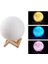 USB Li 3D Ay Lamba Dokunmatik 5 Renk Değiştirir Stand ve Moon Lamp 15 cm 1