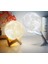 USB Li 3D Ay Lamba Dokunmatik 5 Renk Değiştirir Stand ve Moon Lamp 15 cm 3