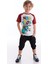 Dino Music Erkek Çocuk T-shirt Kapri Şort Takım 1