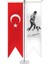 Atatürk ve Türk Bayragı T Masa Bayragı 1