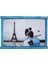 Rustik Ahşap Çerçeveli Vintage Metal Pano Eiffel 20X30 1