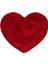 Yumuşak Yıkanabilir Kalp Şekilli Kırmızı Post Halı 2