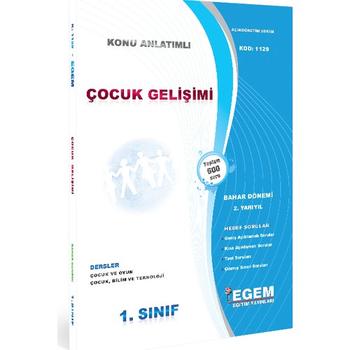 Egem Eğitim Yayınları 1. Sınıf Çocuk Gelişimi Konu Anlatımlı Kitabı