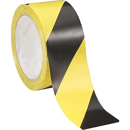 Hedefsan Sarı Siyah Yer Işaretleme Bandı Ikaz Bant Fosforlu 48x30 m