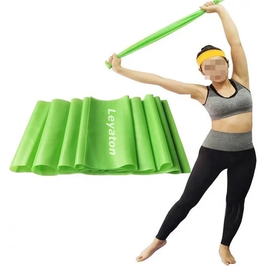 Leyaton Pilates Bandı 120X15 cm (Orta) Yeşil