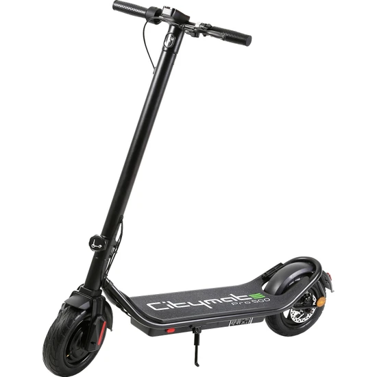 Citymate Pro 500 Watt Elektrikli Scooter 10 Inch Şişme Teker Bluetoothlu Siyah