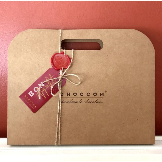 Choccom Sevgililer Günü'ne Özel Mühür Süslemeli El Yapımı Spesiyal 6'lı Çikolata Seti