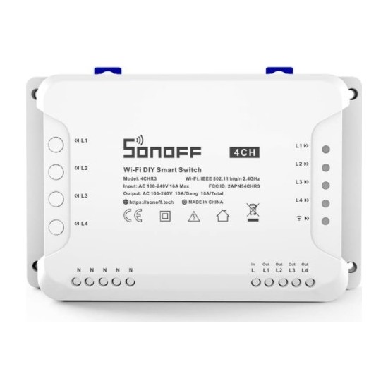 Sonoff 4ch-R3 Smart Switch 4 Kanallı Röle Kartı