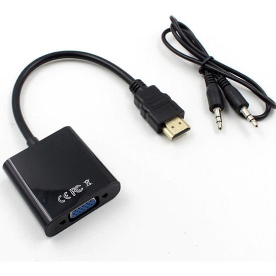 SpeedUF HDMI To VGA Çevirici Dönüştürücü + Ses Kablolu