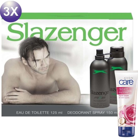 Slazenger Parfüm Yeşil Set Edt 125 ml + Deodorant 150 ml 3 Adet + Gül El Kremi 75 ml
