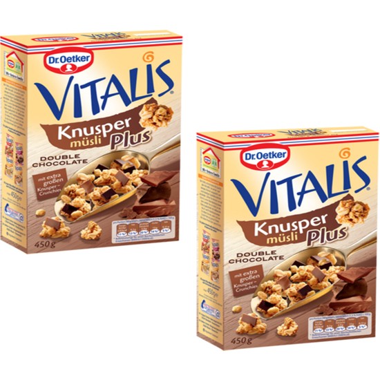 Vitalis Sütlü-Bitter Çikolatalı Çıtır Müsli 2'li Paket