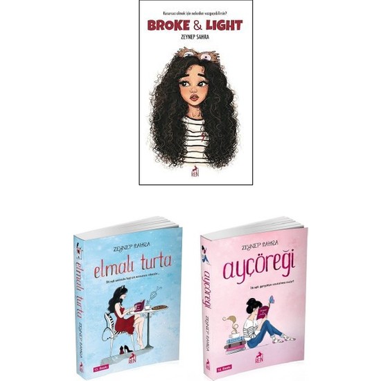 Zeynep Sahra 3 Kitap Set (Broke & Light, Elmalı Turta, Ayçöreği)