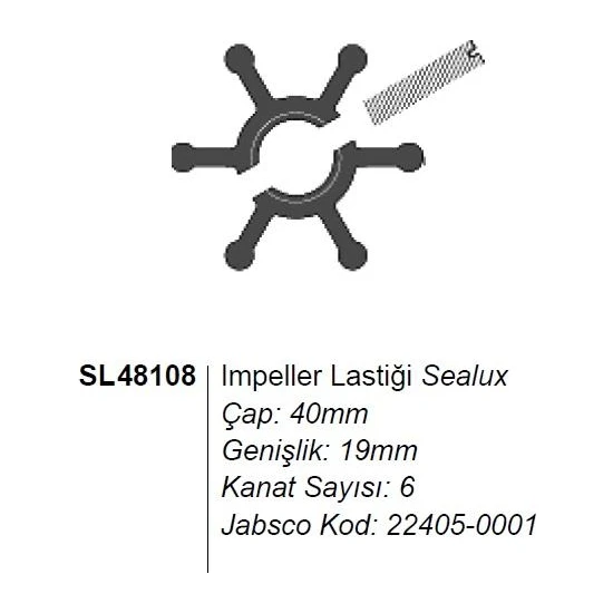 Sealux Impeller Lastiği (JB-22405-0001)