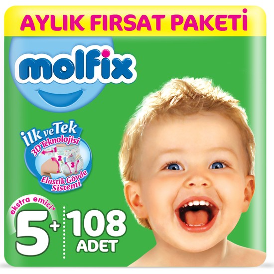 Molfix Bebek Bezi 5+ Beden Junior Plus Aylık Fırsat Paketi Molfix Bebek Bezi 5+ Beden Junior Plus Aylık Fırsat Paketi