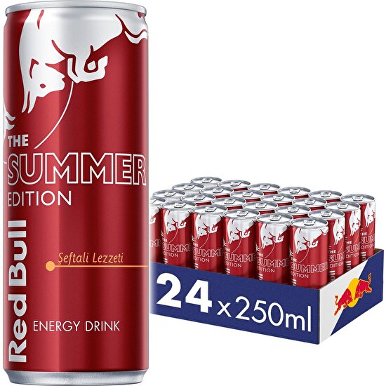 Red Bull Enerji İçeceği, Şeftali, Summer Edition, 250 ml (24'lü Paket, 24x250 ml)