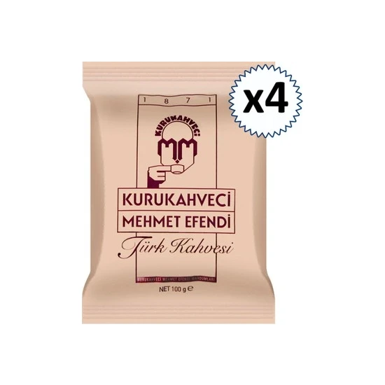 Kuru Kahveci Mehmet Efendi Mehmet Efendi Türk Kahvesi 100 gr x 4'lü