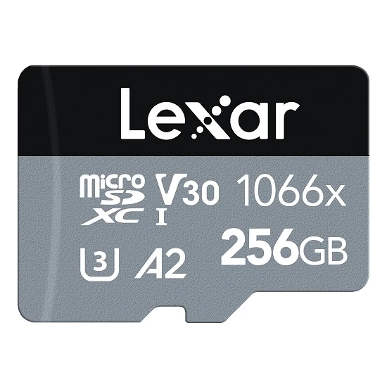 Lexar 256GB Professional 1066X UHS-I MicroSDXC Memory Card + SD Adaptör Silver Series