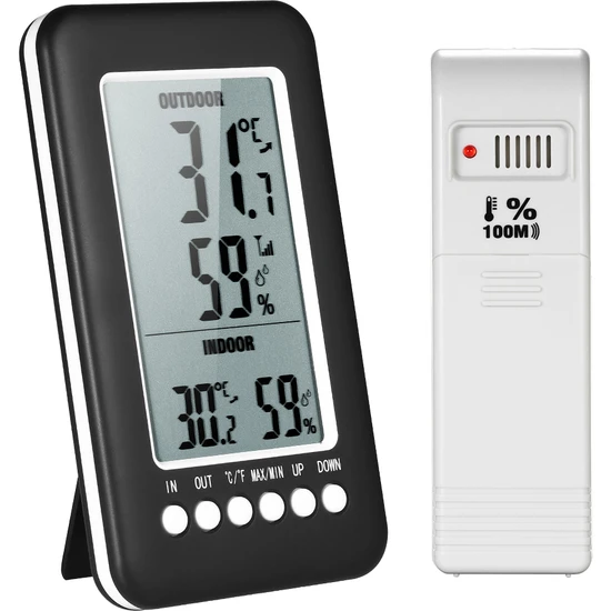 Mbw LCD Dijital Kablosuz İç / Dış Mekan Termometre Higrometre (Yurt Dışından)