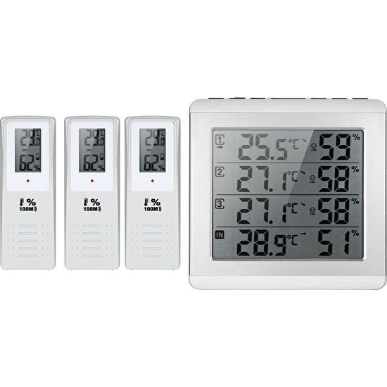 Mbw LCD Dijital Kablosuz İç / Dış Mekan Termometre Higrometre (Yurt Dışından)