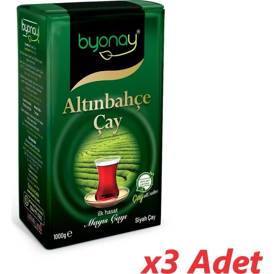 Byonay Altınbahçe Siyah Çay 1000 gr x 3'lü (Ilk Hasat/ Mayıs Çayı)