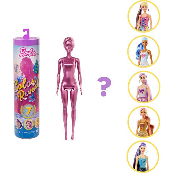 Barbie Color Reveal Renk Değiştiren Sürpriz Barbie Işıltılı Bebekler Serisi 3 Yaş Ve Üzeri Kızlar İçin 7 Sürpriz İçerir Gwc55