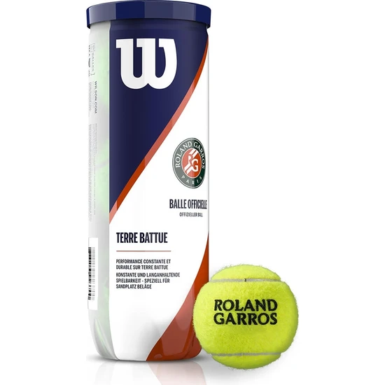 Wilson Roland Garros Clay Court 3lü Toprak Kort Tenis Topu WRT125000
