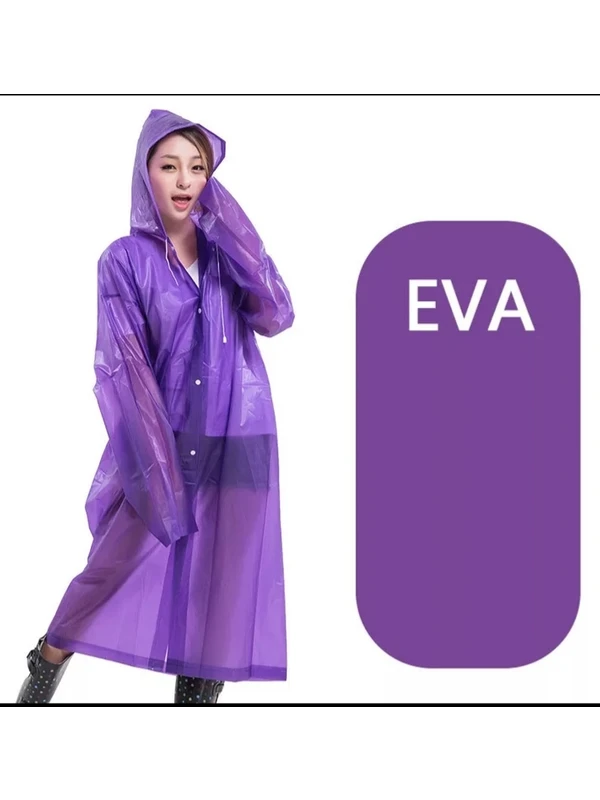 Marlux Raincoat Eva Unisex  Mor Yağmurluk