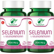 Yurdavit Selenium 200 Mcg Selenyum 2x120 Tablet L-Selenometionin