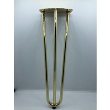 Karakoç Metal,3 Mil 32 cm Gold Kaplama,sehpa,puf ,mobilya Ayağı ( 2 Adet)