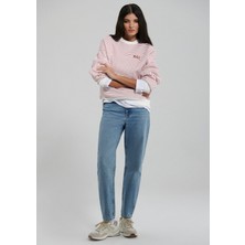 Mavi Mavi Logo Baskılı Kırmızı Çizgili Sweatshirt 1S10100-86680