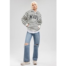 Mavi Mavi Logo Baskılı Beyaz Sweatshirt 1S10118-84603