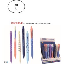 Gıpta Versatil Kalem Cloud x 0 7 mm 6 Desen 48 'li Stand
