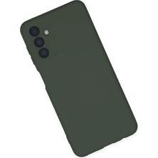 Newface Samsung Galaxy A04S Kılıf Nano Içi Kadife  Silikon - Koyu Yeşil 300099